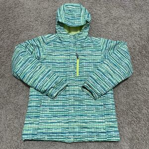 Columbia Jacket Girls XL Green Waterproof Magic Mile Tippet Digi Print Outdoor